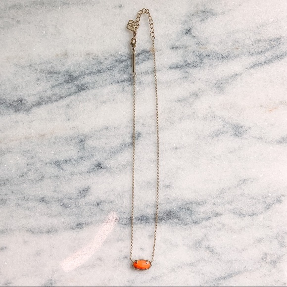Kendra Scott Elisa Pendant Necklace in Orange
